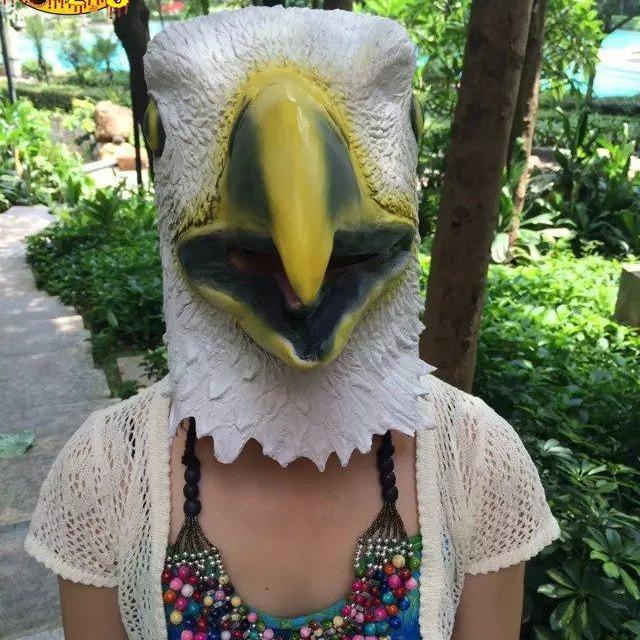 White eagle latex mask
