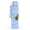 1PC Snow mountain frozen landscape print 750ml colorful plastic sports water bottle leakproof pop up lid with straw for outdoor work home use