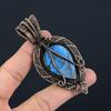 Blue Flash Labradorite Handmade Pendant, Natural Gemstone Jewelry, 999 Copper Wire Wrapped Pendant Jewelry, For Gift
