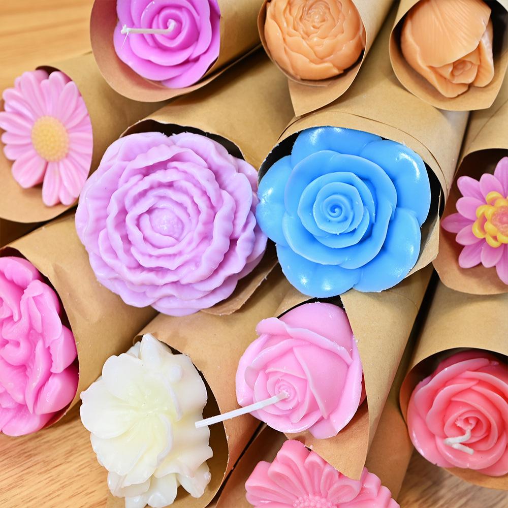 3D Floral Silicone Mold: 19 Flower Shapes for Fondant, Cake, and Candle DIY