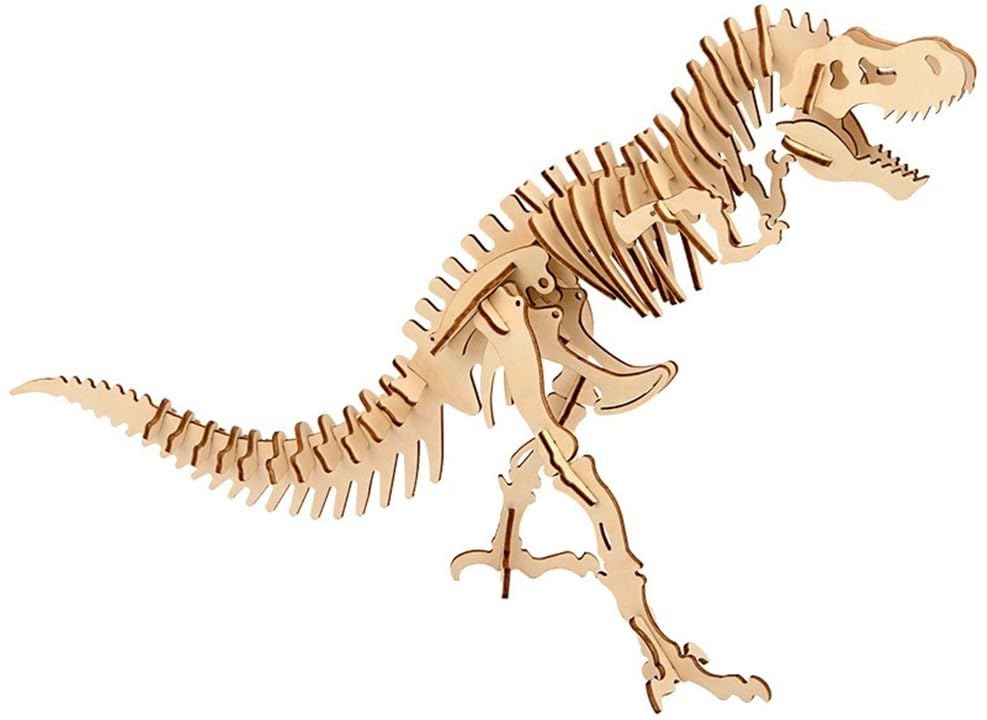

Деревянная 3D-модель для сборки в стиле скелета древнего динозавра (Тираннозавр А)