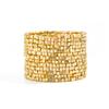 Stylish And Shiny Square Ccb Beaded Wrapped Wide Bracelet, Personalized Geometric Multi-Layer Stacked Bracelet For Women