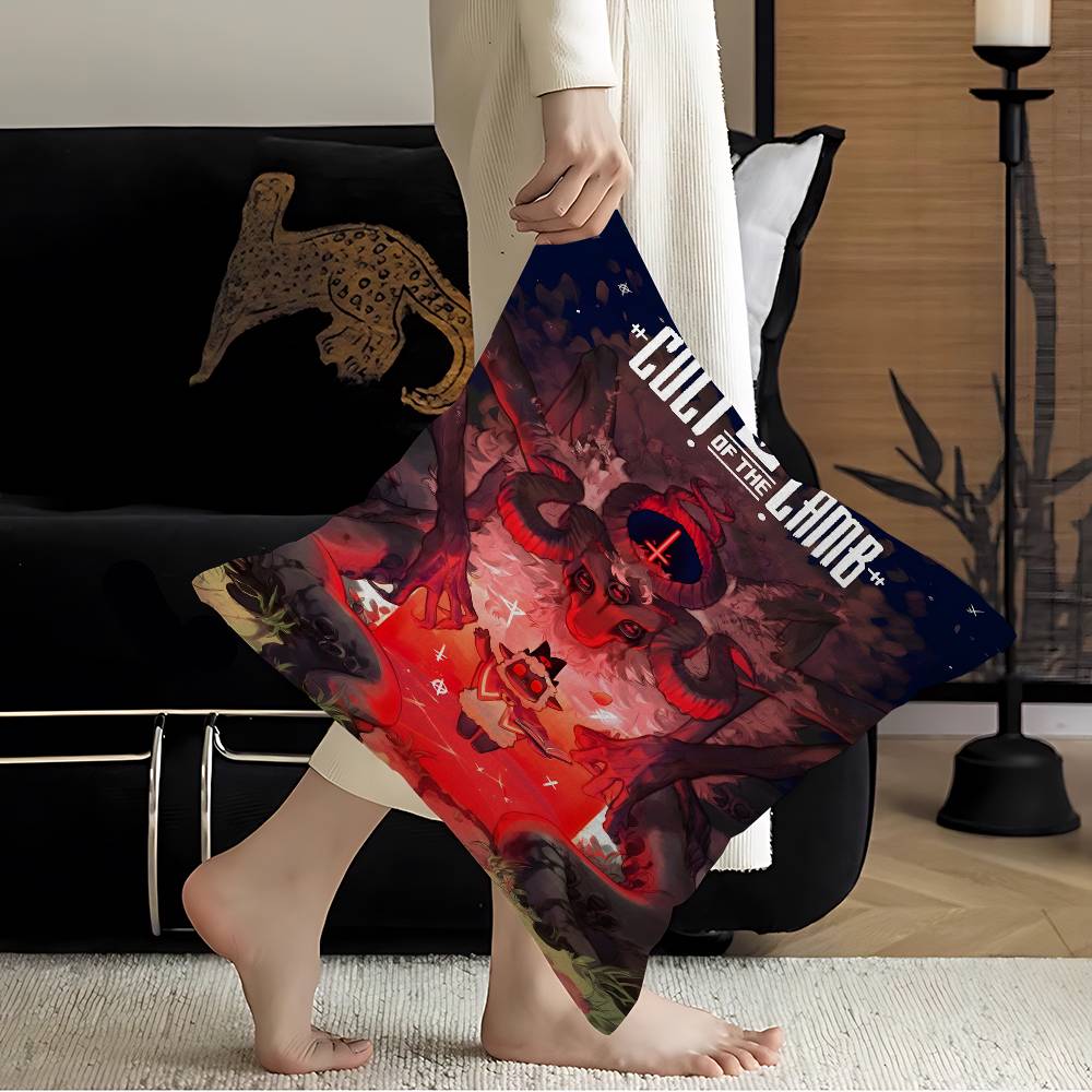 Game C-Cult Of The L-Lamb Personalized Pillow Cover Kids Bedroom Wild Party Decor Pillowcase kid Birthday shower Gift