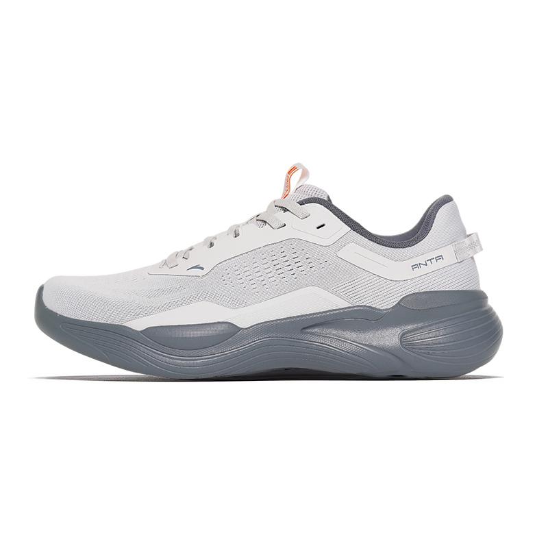Anta Mufeng Mesh Comfortable Shock Absorption Rebound Wear-Resistant Simple Fashion Low-Top Running Sports Shoes Men sneaker Light-Gray 112627709R-2 39