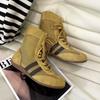 92 Fashion Women's Shoes Summer New Fashion Versatile Lace-up Light and Comfortable Flat Casual High-top Shoes
