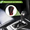 HOPESPANNER Universal Gear Shift Knob Cover Stick Shift Steering Wheel Protector Automotive Fabric 1PCS Anti-Slip Black
