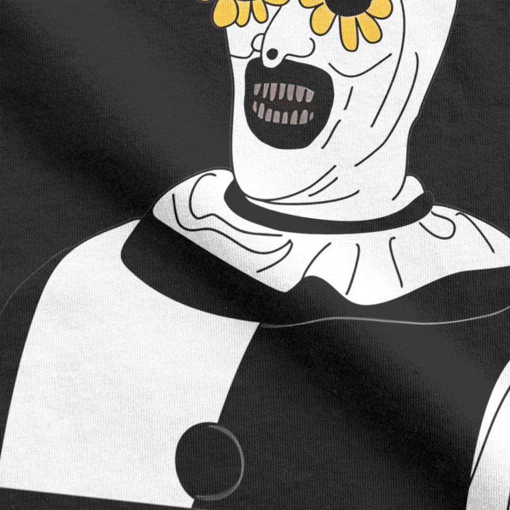 Art The Clown Terrifier T Shirt Men Pure Cotton Hipster T-Shirt Round Collar Tees Short Sleeve Clothes Graphic