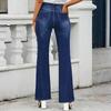 Women's Fashion Trend Slim Front Slit Wide Leg Stretch Jeans
