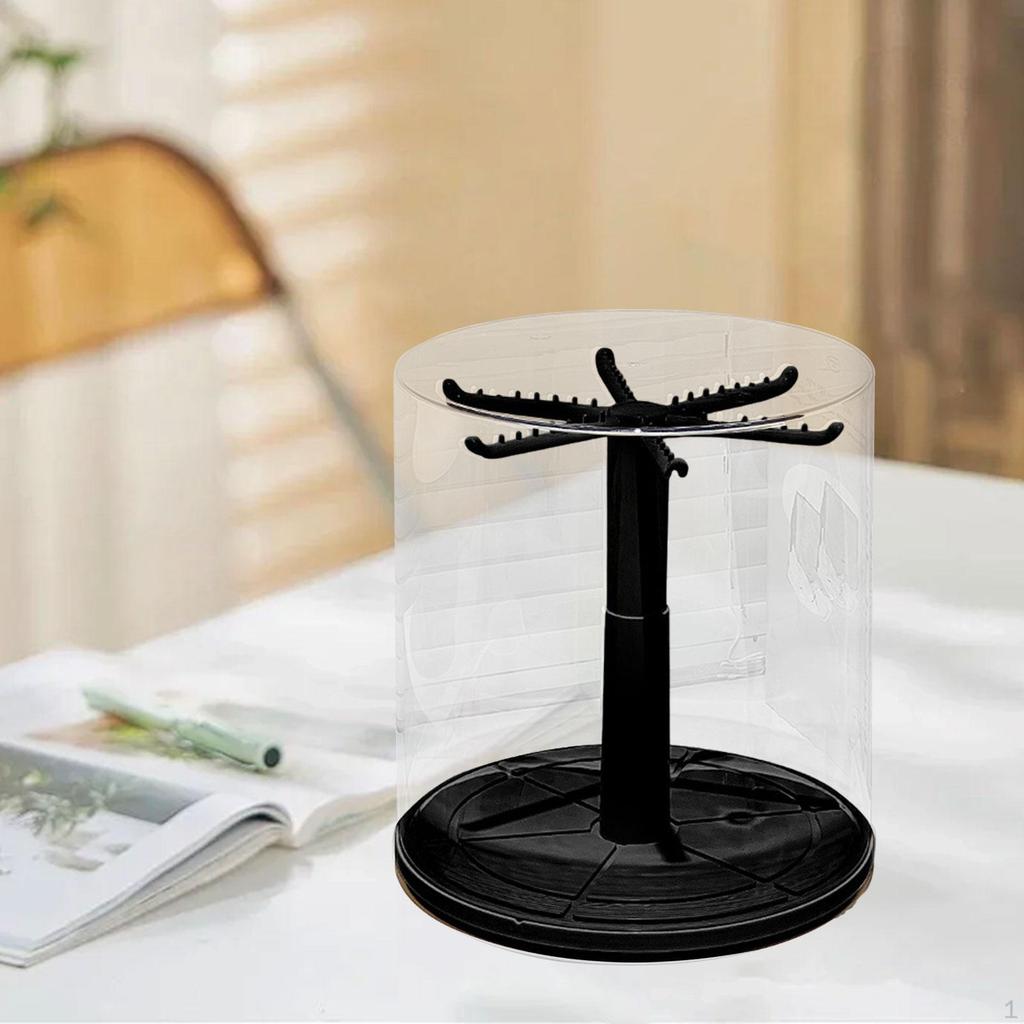 Drehbarer transparenter Vitrinenständer für Puppen, kreative Dekoration, staubdichter Figurenständer