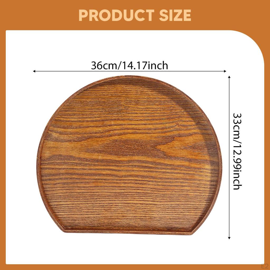 Decorative Wooden Serving Tray In The Shape of A for Desserts And Dried Fruits