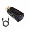 Hdmi-kompatibel VGA-kabelkonverter, hann- til hunn-adapter, 3,5 mm jack, lyd, HD 1080p for PC, bærbar PC, nettbrett