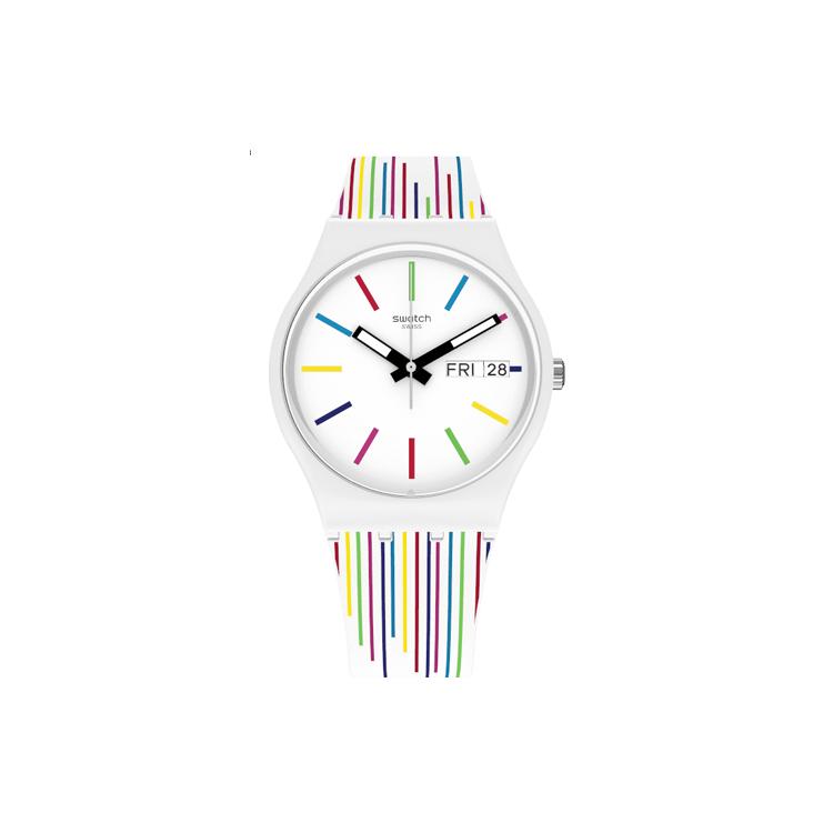 SWATCH Unisex 34mm White Watch GW712