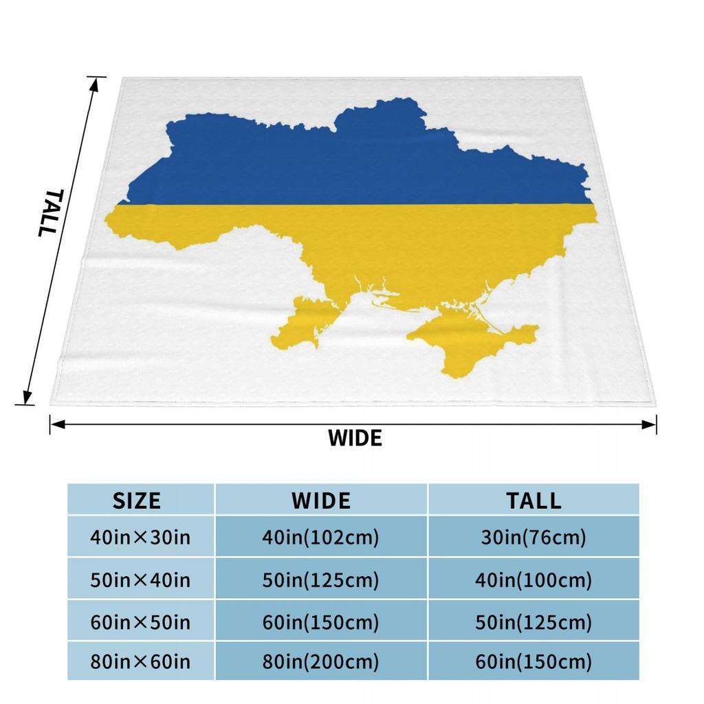 Flag Of Ukraine Blankets Soft Warm Flannel Throw Blanket Bedspread for Bed Living room Picnic Travel Home Couch