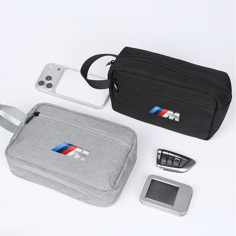 Car Interior Canvas Hand Storage Bag Auto Organizer Accessories For BMW E90 G80 M3 G30 M5 F82 F83 F20 F21 G42 F95 F96 G06 G07 M2 MVGJX1