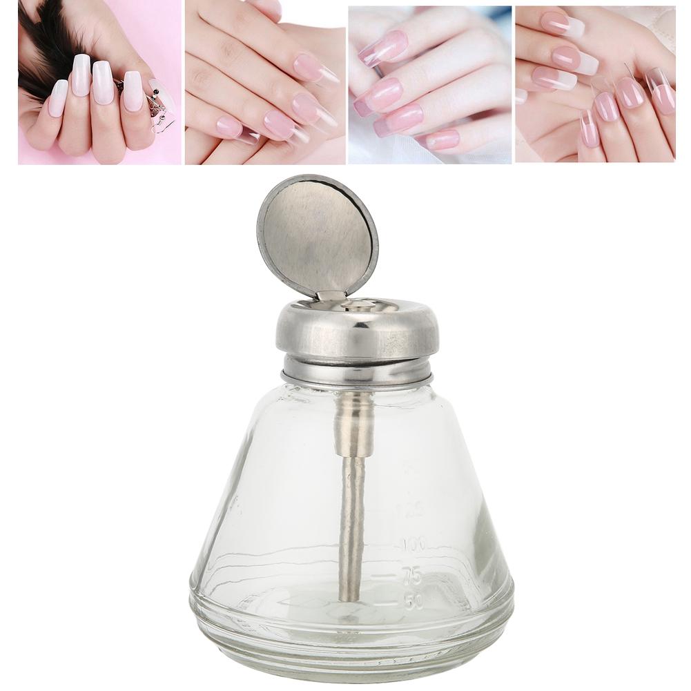 150ml Nail Art Pump Spender Transparent Flüssigkeitsbehälter Pressflasche Zubehör Pumpflasche
