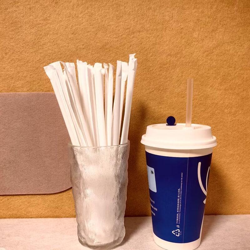ZISIZ Individually Wrapped Plastic Disposable Straws