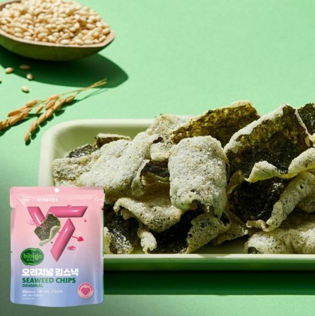 bibigo X Seventeen Ким Снэк 40г (Кальмар в кляре / Оригинальный / Сладкая кукуруза / Картофель)
