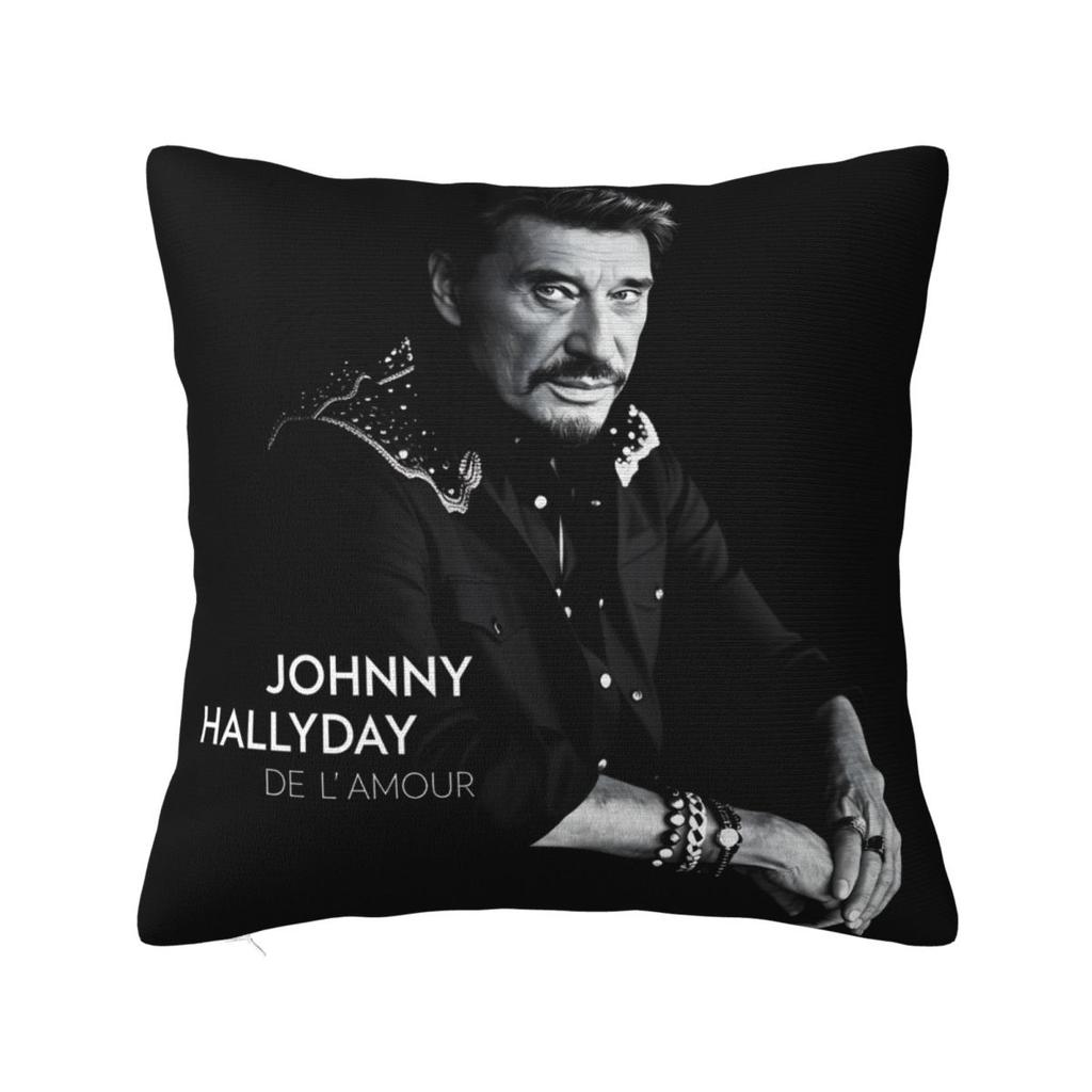 3D Printing Johnny Hallyday Rock Star Pillow Cover Morden Pillow Case For Sofa Bedroom Home Decor Cushion Cover Soft Pillowcases