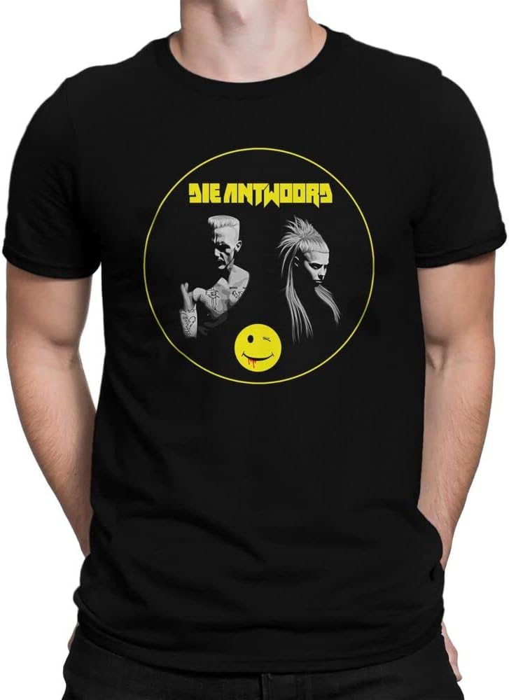 Die Antwoord Yolandi Visser Smiley Logo Rap,Rave ZEF Aphex Men Printed T-Shirt XS