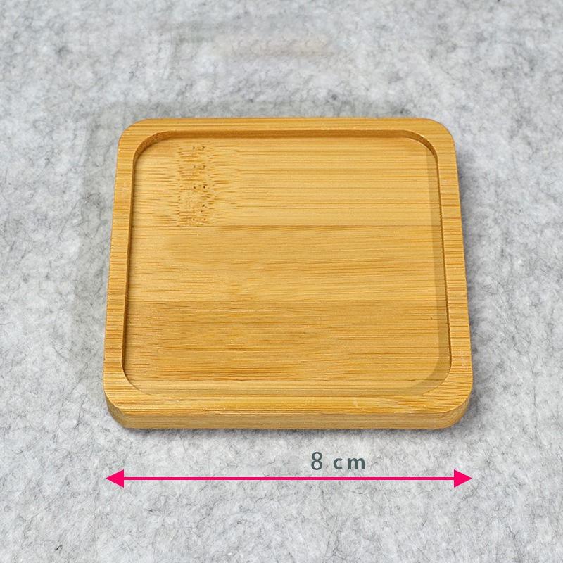 Bambus Teetablett Holz Untertasse Blumentopf Tablett Tassenunterlage Untersetzer Teller Für Küche Dekorative Platte Kreativer Untersetzer Kaffeetassenmatte