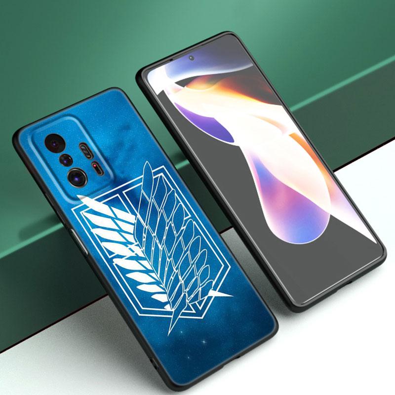 Angriff auf Titan Telefon Fall Für Xiaomi Mi A2 8 9 SE Hinweis 10 10T 11 12 Lite 9T 11T 12S 12T Pro A3 6X 12X Weiche TPU Schwarz Abdeckung