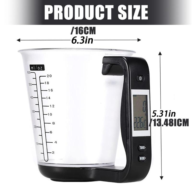 Durable materials Digital Scale and Measuring Cup with Clear LCD Screen for Easy Reading Any Kitchen