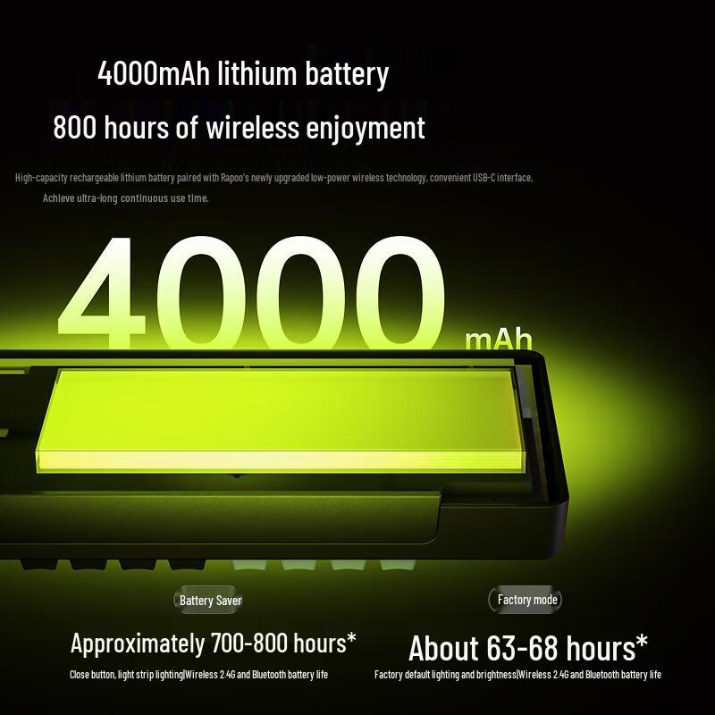 Rapoo V700DIY-87 87-Key Tri-Mode Hot-Swappable Gasket Mechanical Keyboard