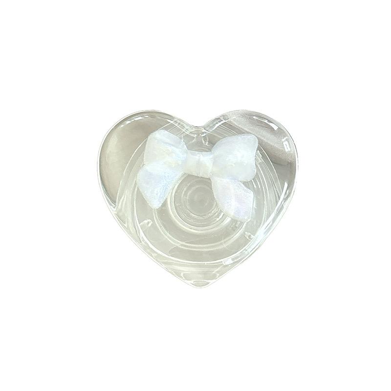 Transparent Mobile Phone Airbag Bracket, Paste-Type Love Bow Air Cushion, Retractable Desktop Support Frame, Lazy Ring.