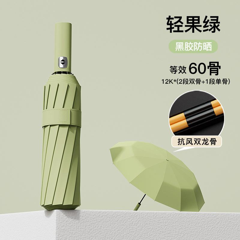 Extra-Large Manual Umbrella Extra-Wide Extra-Thick Reinforced All-Weather Umbrella for Women—Folding Sunshade
