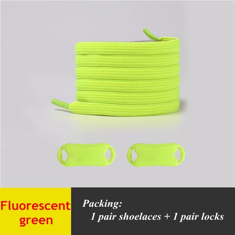 1Pair No Tie Shoelace Flats Elastic Shoe Laces Kids Adult Sneakers Shoelace Quick Lazy Laces 24 Color Buckle Strings Sports Shoe