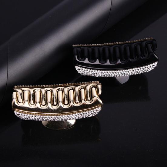 Pinza per Capelli a Pinza Piena di Strass per Donna Porta Coda di Cavallo Accessorio per Capelli