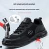 Men's Anti-Smash Breathable Safety Shoes - Wear-Resistant PU Sole, Comfortable Mesh Labor Protection Footwear