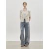 Cc Collect Half Sleeve Color Stitched Crop Jacket C262msf135