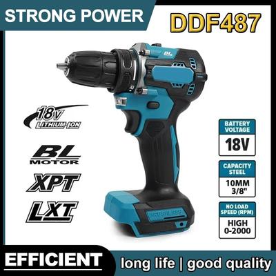 Fit Makita DDF487 18V Brushless Electric Drill, Suitable for Five-rope Impact Drill of Decoration Team, Uses 18V Makita Battery.