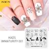 kads Immaturity 001 Design Paper Folding Crane Animal Flower Pattern Nail Stamping Plates DIY Nail Art Decorations