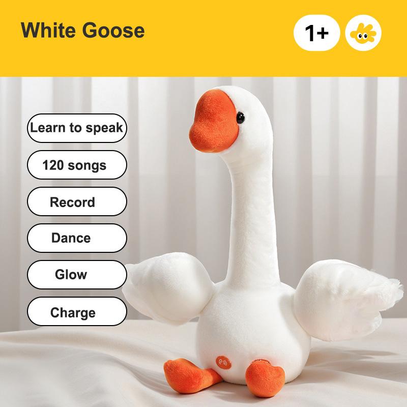 New Rechargeable Recording and Repeating Duck Singing and Dancing Baby Early Education Educational Electric Plush Toy Gift