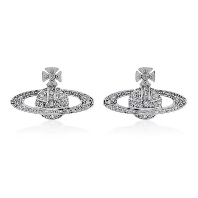 Empress Dowager Full Diamond Stud Earrings - Trendy Minimalist Design