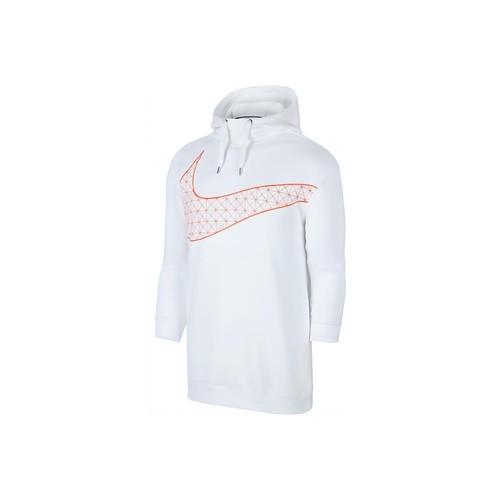 Nike Women s Casual Mid-Length Pullover Hoodie in White EU S