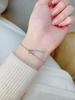 925 Sterling Silver Mini Diamond Bracelet - Women's Japanese & Korean Style, Fashionable, Stackable, & Versatile Hand Jewelry