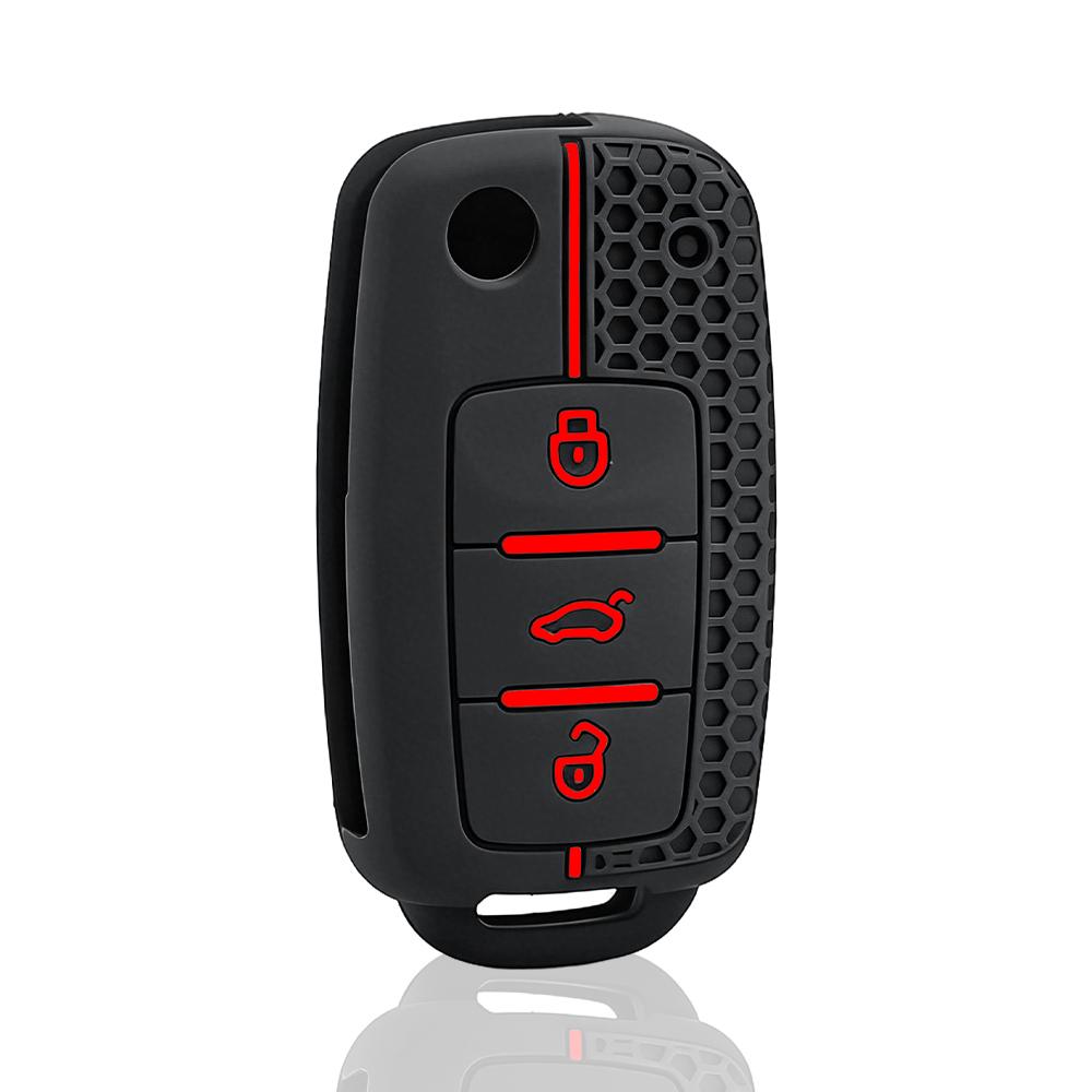For Vw Volkswagen Polo Passat B5 Tiguan Golf T4 Seat Leon Altea Ateca Skoda Octavia Superb Silicone Car Key Cover Case Keychain