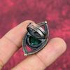 Faceted Zambian Emerald Ring Copper Wire Wrapped Jewelry Adjustable Ring Handmade Original Gemstone Ring Copper Wire Wrap Ring Gifts For Mom