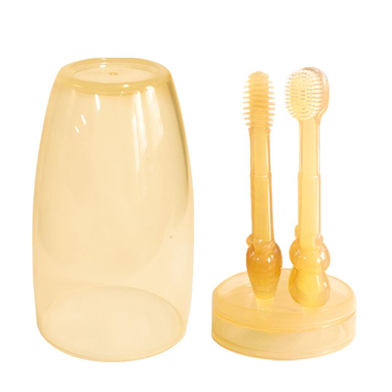 Baby Toothbrush Set Baby Silicone Soft Toothbrush Children's Oral Cleaning Baby Teeth Brush Tongue Coating Brush