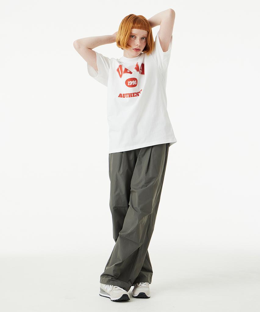 URBANAGE Waterproof Single-Pleat Parachute Wide Pants_Gray