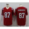 American Football Jersey Patriots Team Uniform Brady 12 87 11 Retro Style Cotton Blend Men Women
