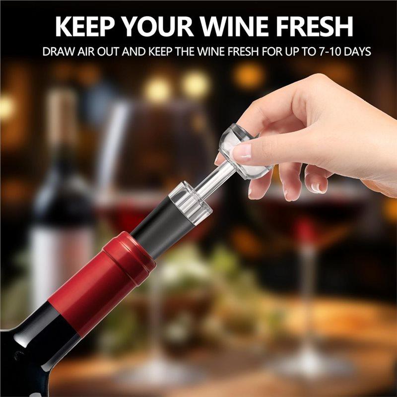A78E-4-In-1 Rechargeable Electric Wine Opener Wine Aerator Gift Set With Electric Wine Decanter, For Home Bar Parties