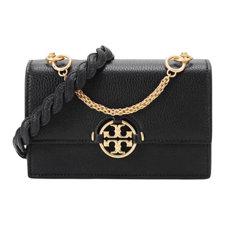 

Tory Burch Miller Iconic Double T Logo Chain Shoulder Bag Women Shoulder Bag Black 80532-0321 Basic Set (Bag+Dust Bag)