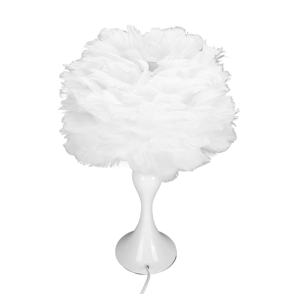 Feather Desk Lamp Romantic Fashionable Decorative Bedside Lamp for E27 E26 Bulb Bedroom