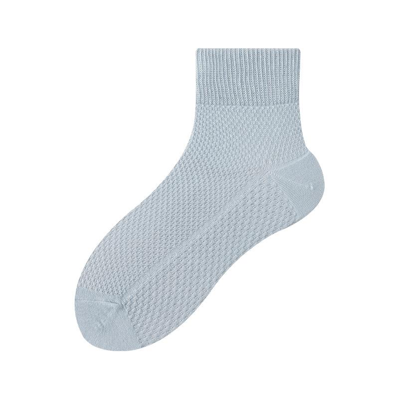 Pure Cotton Women's Summer Thin Mesh Sweat-absorbing, Breathable, Antibacterial and Deodorizing All-cotton Mid-calf Socks