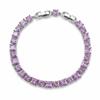 Elegantes Rosa Zirkonia Armband für Hochzeitsfeier 20,7 cm Lang Tennisarmband Jubiläumsgeschenk für Sie Dame Gir