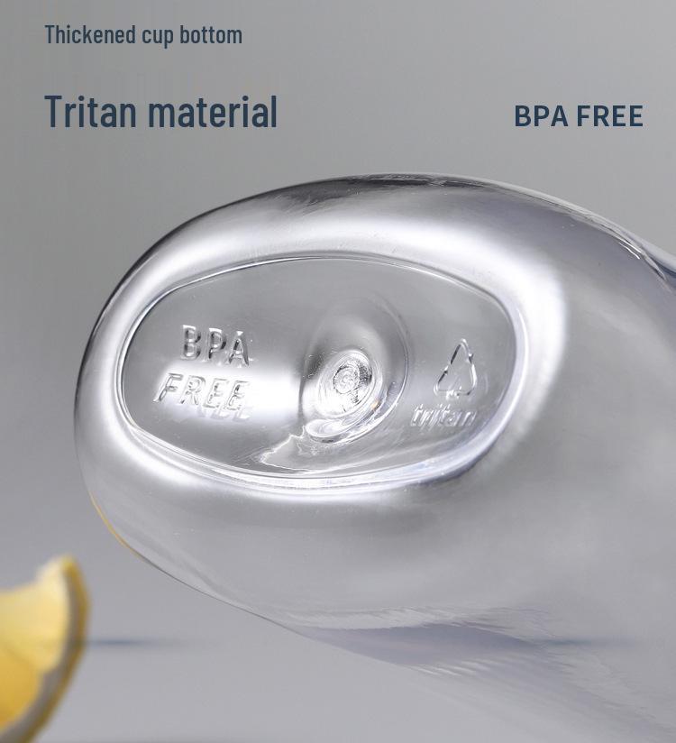 Tritan Flat A4 Sports Water Cup - Small, Portable, Rectangular, with Paper Insert